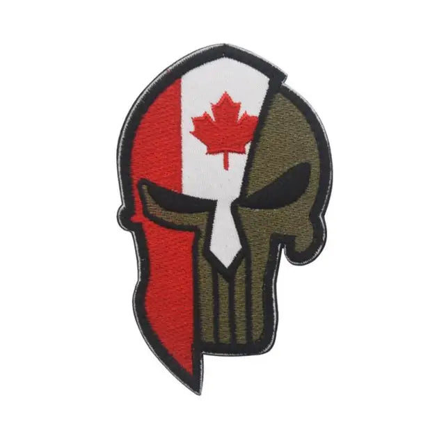 3D Embroidery Spartan Helmet Patch