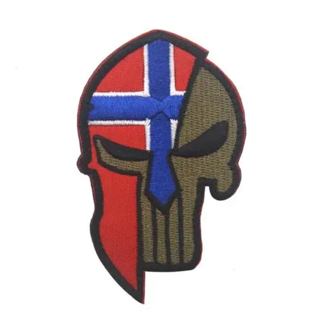 3D Embroidery Spartan Helmet Patch