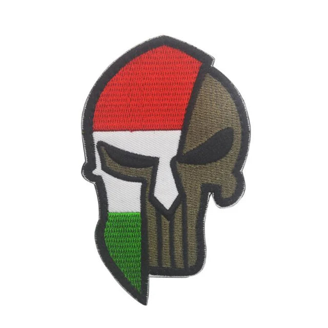 3D Embroidery Spartan Helmet Patch