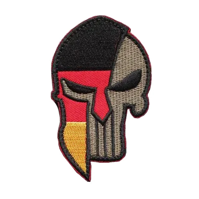 3D Embroidery Spartan Helmet Patch