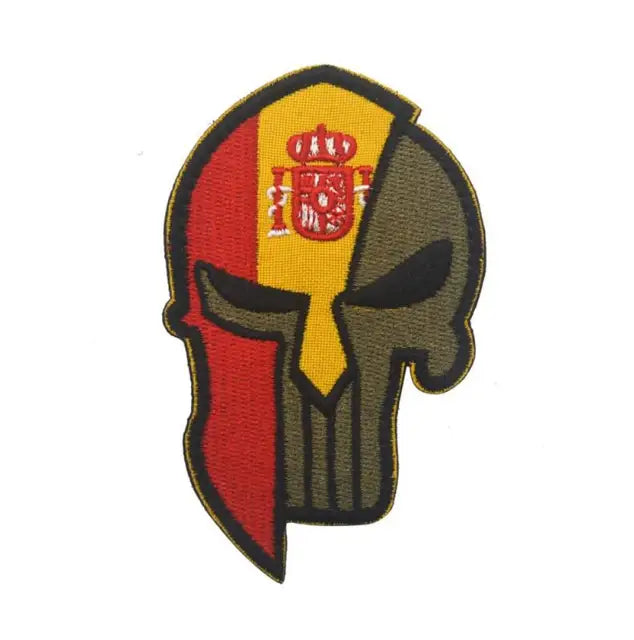 3D Embroidery Spartan Helmet Patch