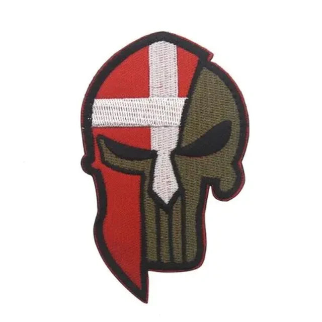 3D Embroidery Spartan Helmet Patch