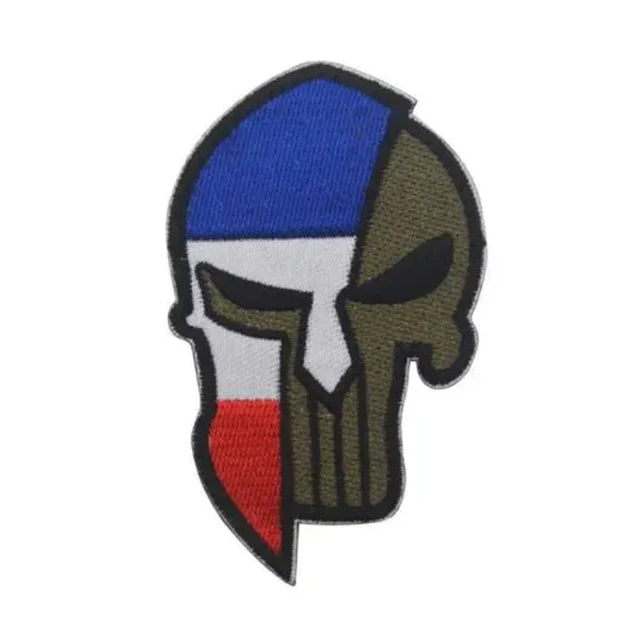 3D Embroidery Spartan Helmet Patch