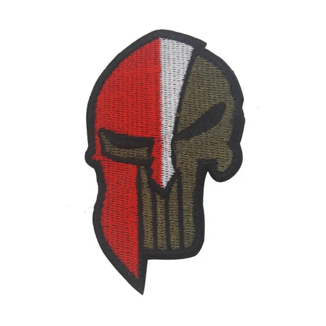 3D Embroidery Spartan Helmet Patch