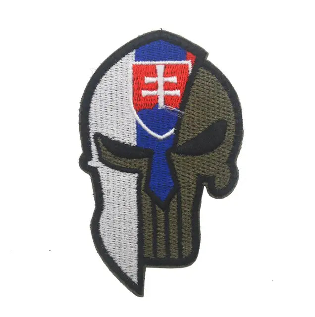 3D Embroidery Spartan Helmet Patch