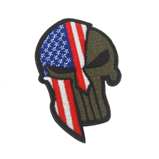 3D Embroidery Spartan Helmet Patch