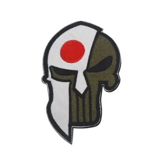 3D Embroidery Spartan Helmet Patch