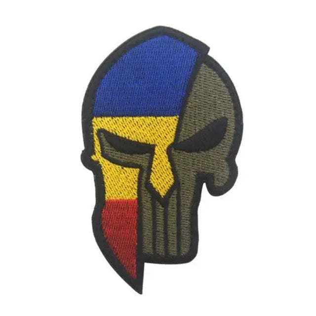 3D Embroidery Spartan Helmet Patch