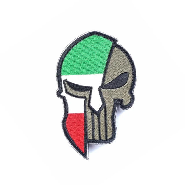 3D Embroidery Spartan Helmet Patch