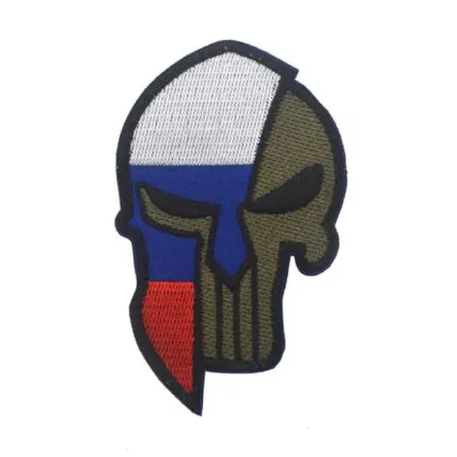 3D Embroidery Spartan Helmet Patch