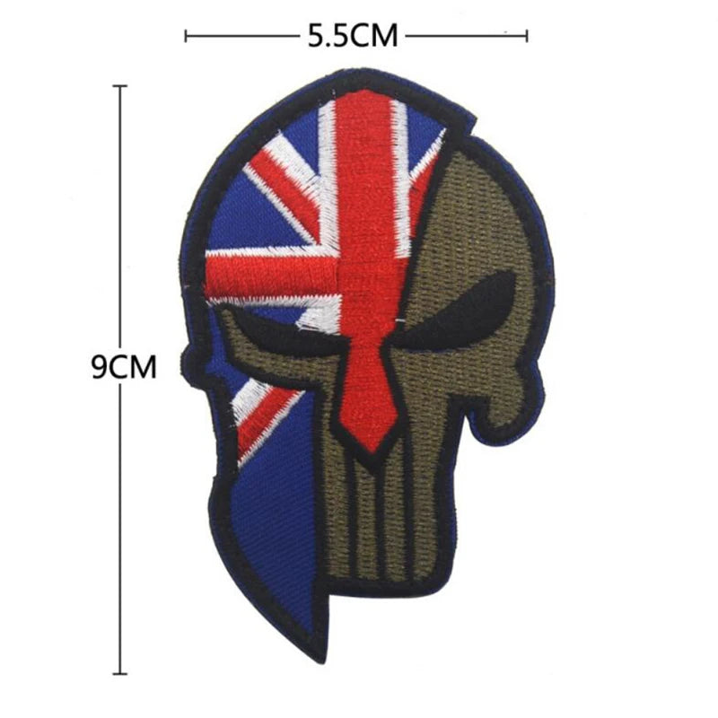 3D Embroidery Spartan Helmet Patch