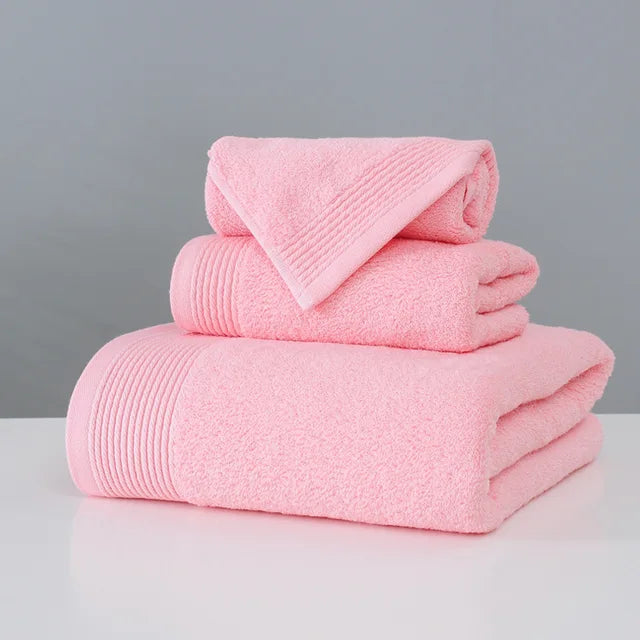 3PCS Towel Set 100% Cotton