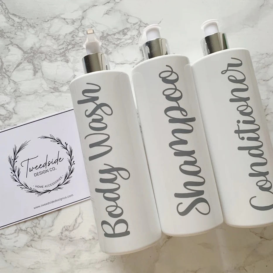 3Pcs Refillable Shower Shampoo Conditioner Bottle