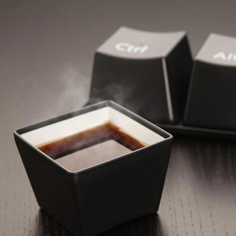 3Pcs Keyboard Tea Cup Set