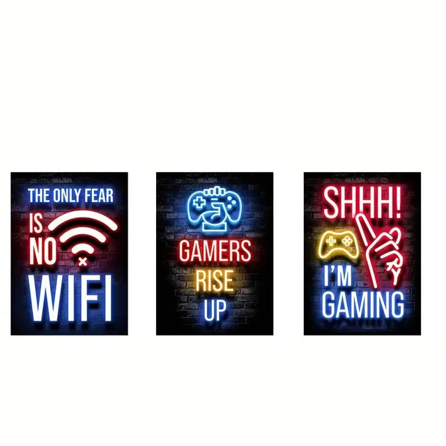 3pcs/set Gaming Wall Art