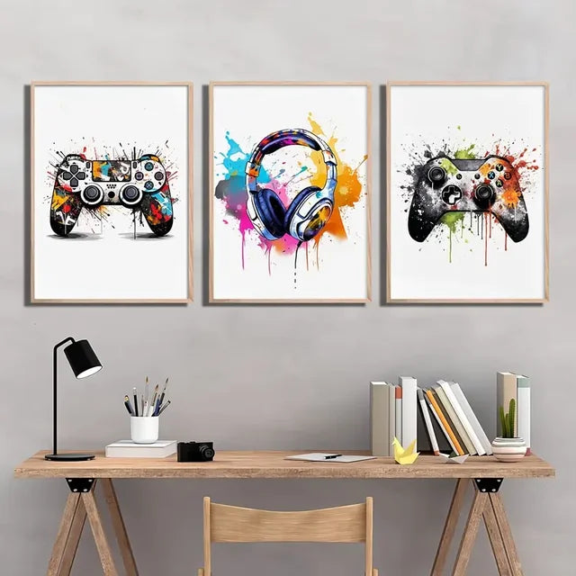 3pcs/set Gaming Wall Art