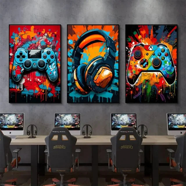 3pcs/set Gaming Wall Art