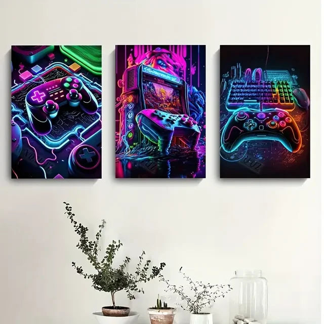 3pcs/set Gaming Wall Art