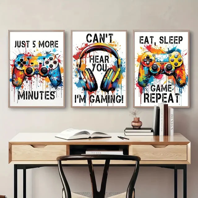 3pcs/set Gaming Wall Art