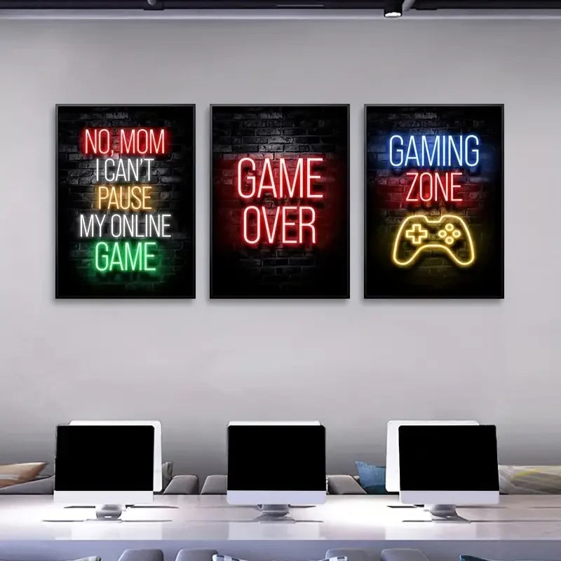 3pcs/set Gaming Wall Art