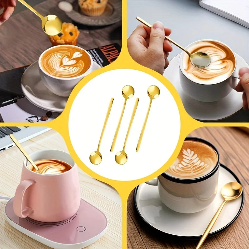 4Pcs Long Handle Coffee Spoon