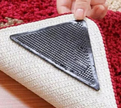 4pcs/Set Reusable Washable Rug Carpet Mat Grippers