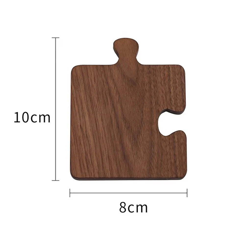 4pcs/Set Walnut Puzzle Coaster