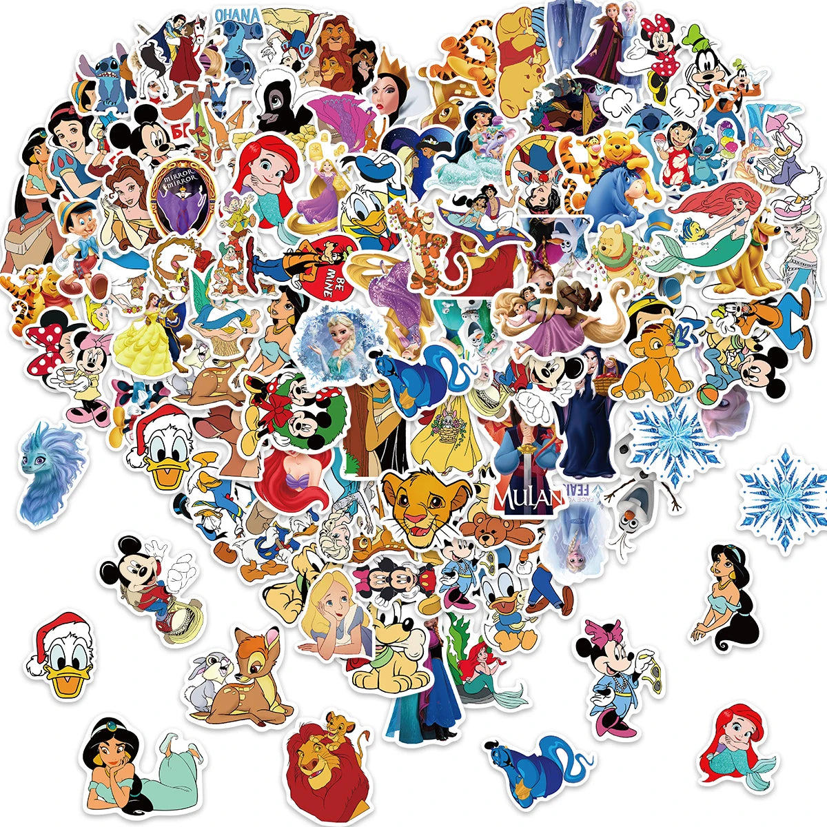 50/100pcs Cute Disney Cartoon Mixed Stickers