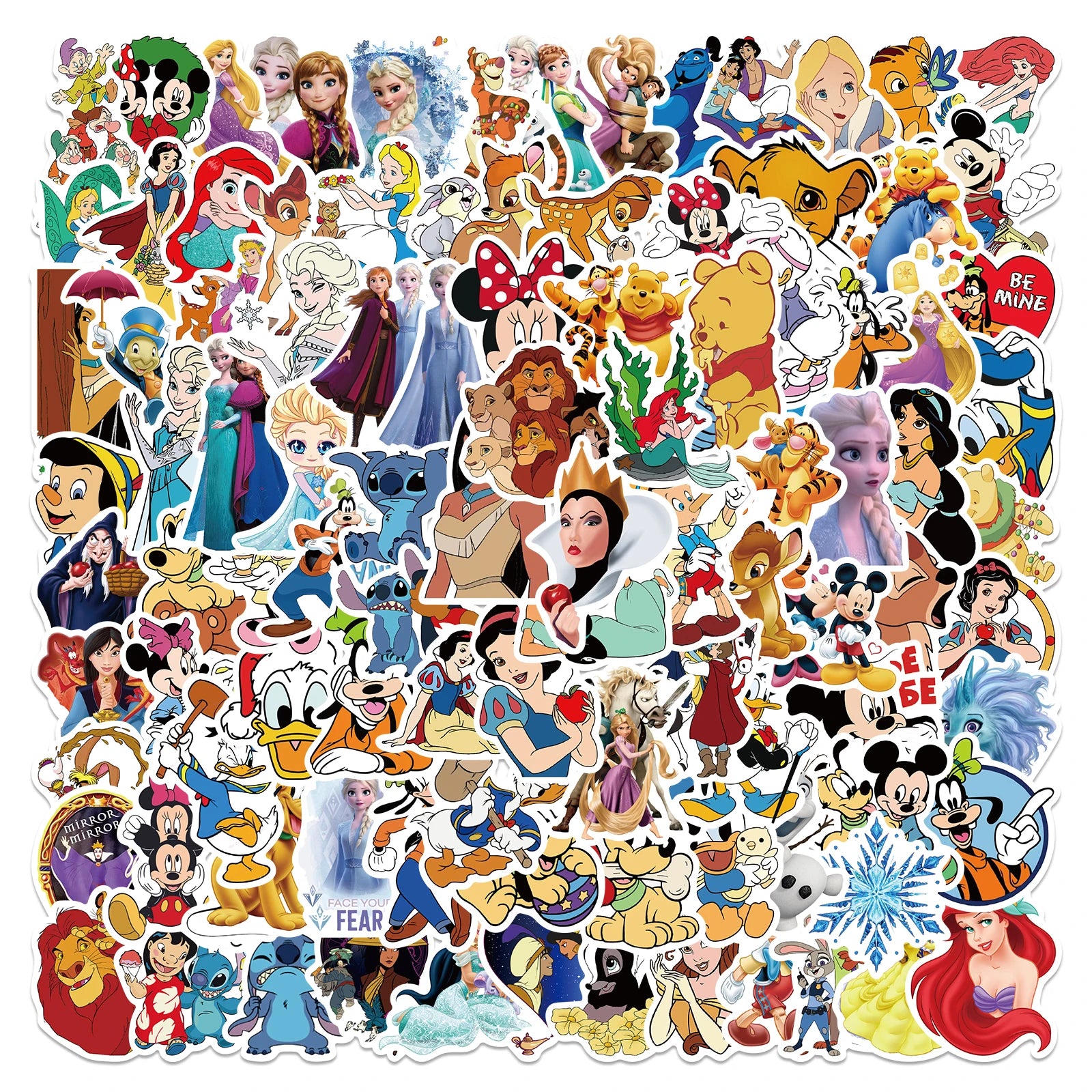 50/100pcs Cute Disney Cartoon Mixed Stickers