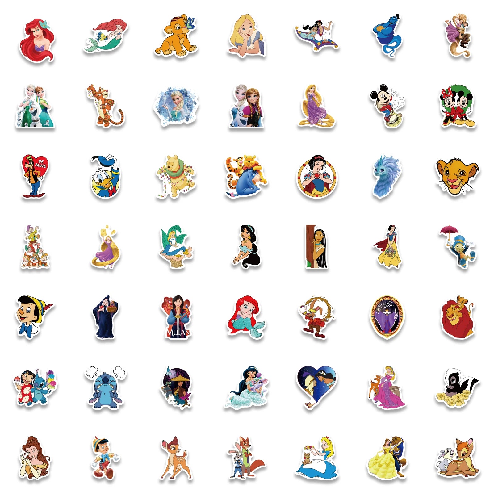 50/100pcs Cute Disney Cartoon Mixed Stickers