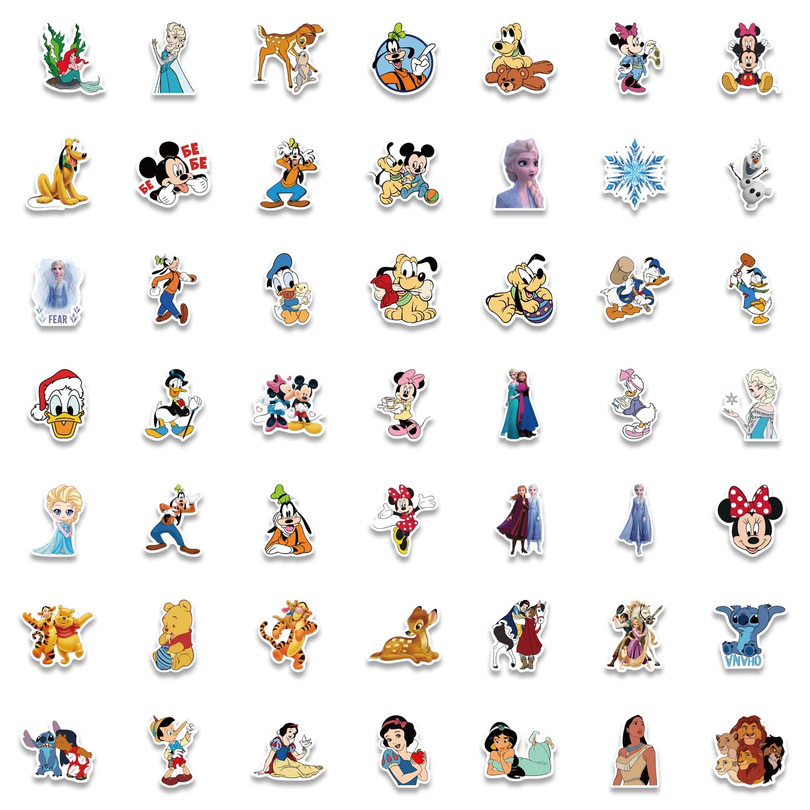 50/100pcs Cute Disney Cartoon Mixed Stickers