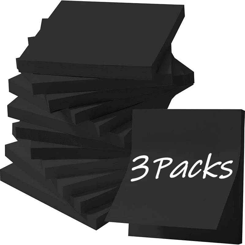 50 Sheets/pack Black Sticky Notes