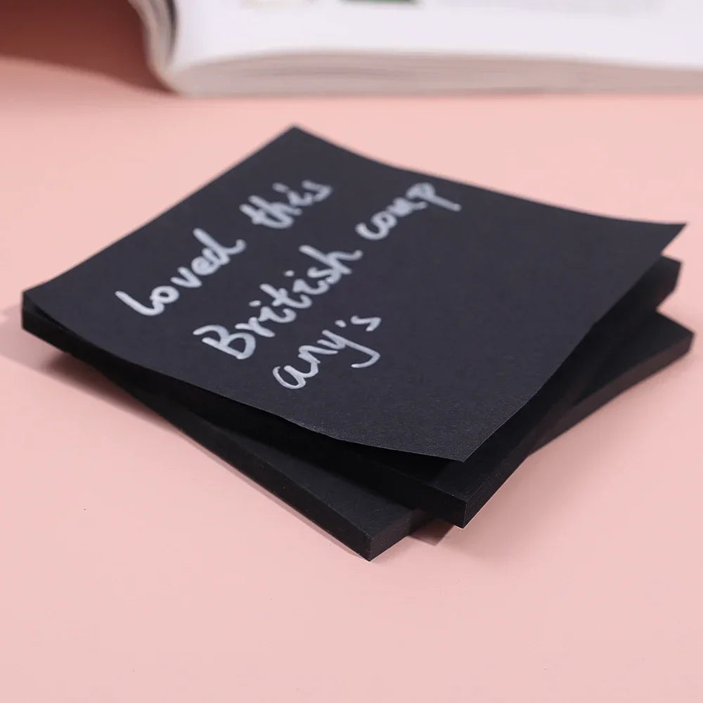 50 Sheets/pack Black Sticky Notes