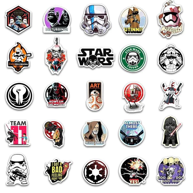 50Pcs Disney Star Wars Stickers