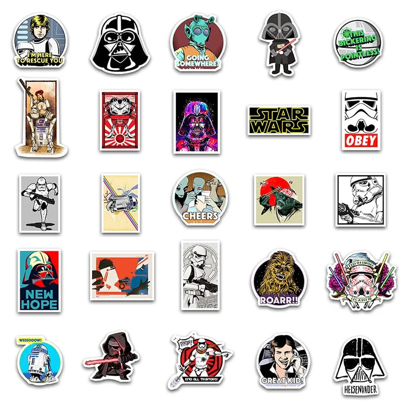 50Pcs Disney Star Wars Stickers