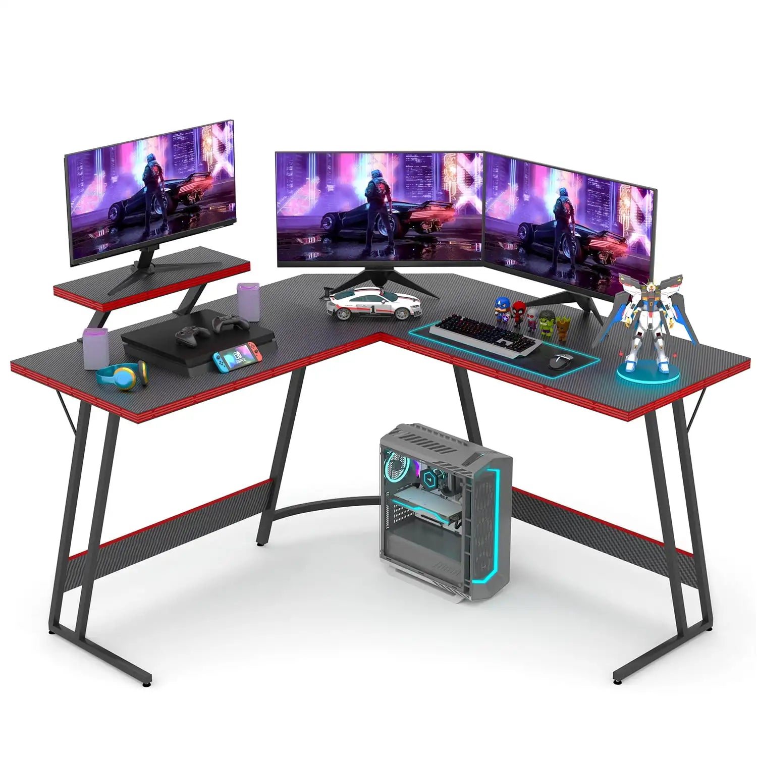 51 Inch L-Shaped Gaming Desk