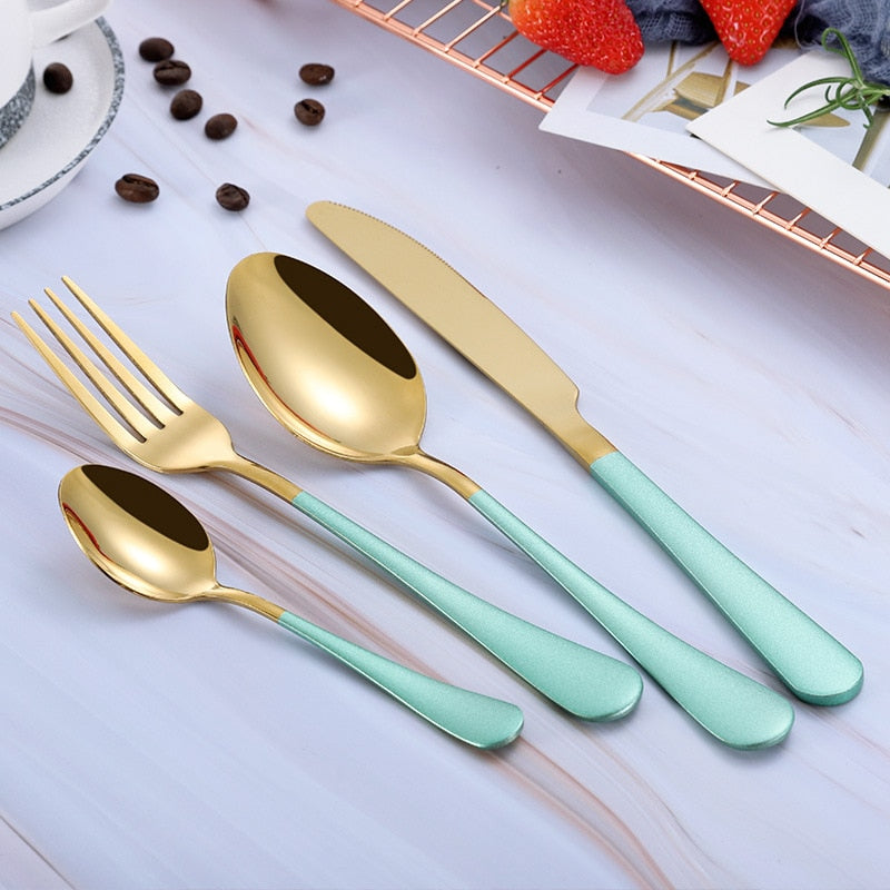 Multi-Colors Rainbow Cutlery Set, Dinnerware Set