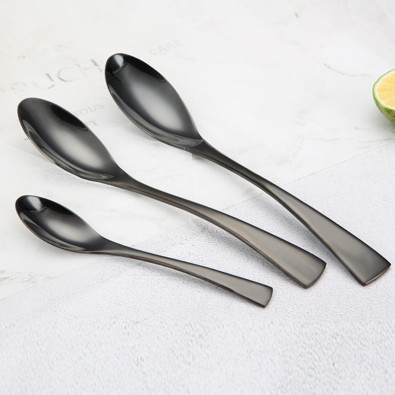 Titanium Black Stainless Steel Tableware