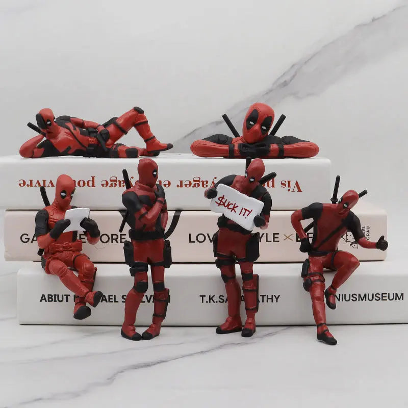 6 Desk Decoration Deadpool Toys