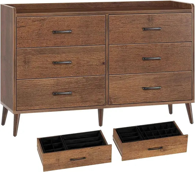 6 Drawer Storage Dresser w/4 Foldable Drawer Dividers