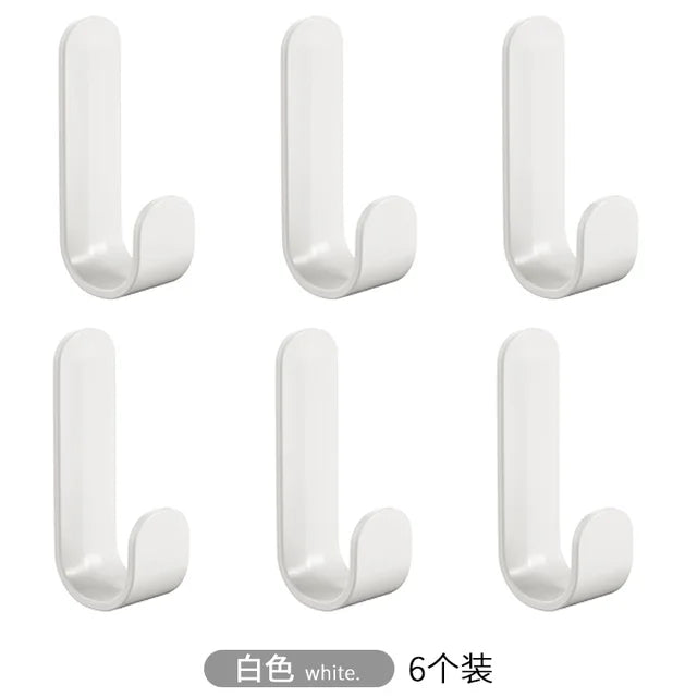 6Pcs Self Adhesive Strong Wall Hooks