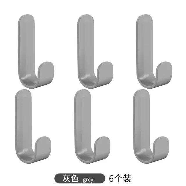 6Pcs Self Adhesive Strong Wall Hooks