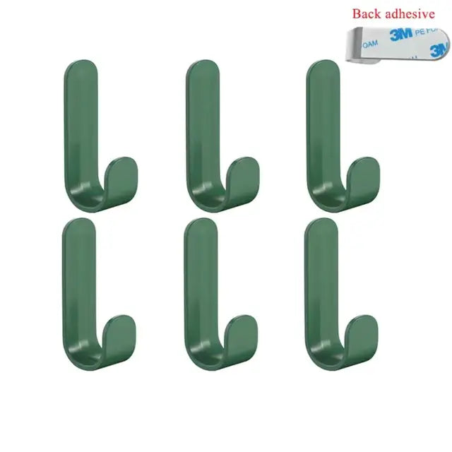 6Pcs Self Adhesive Strong Wall Hooks