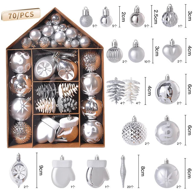 70pcs Full Christmas Ornament Kit