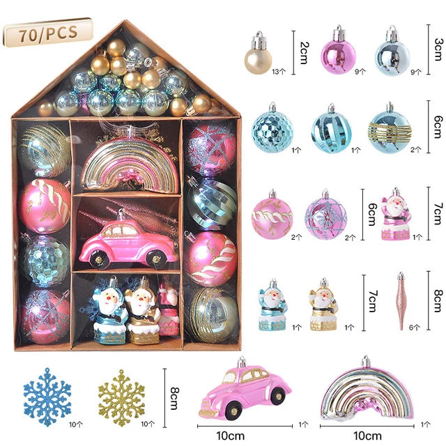 70pcs Full Christmas Ornament Kit