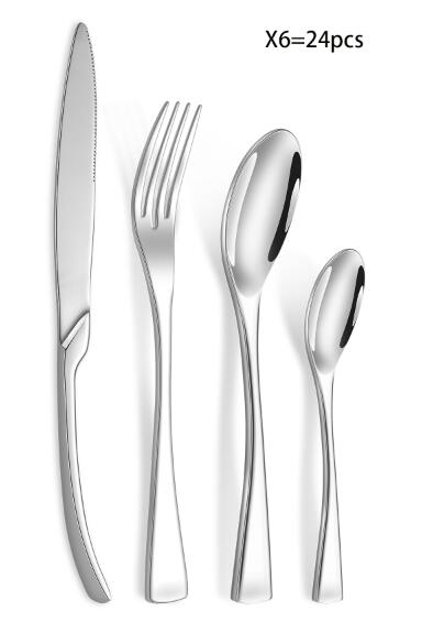 4pcs/24Pcs 304 Stainless Steel Silverware set