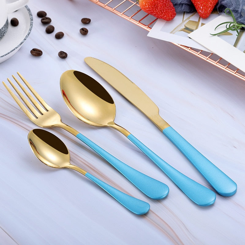 Multi-Colors Rainbow Cutlery Set, Dinnerware Set