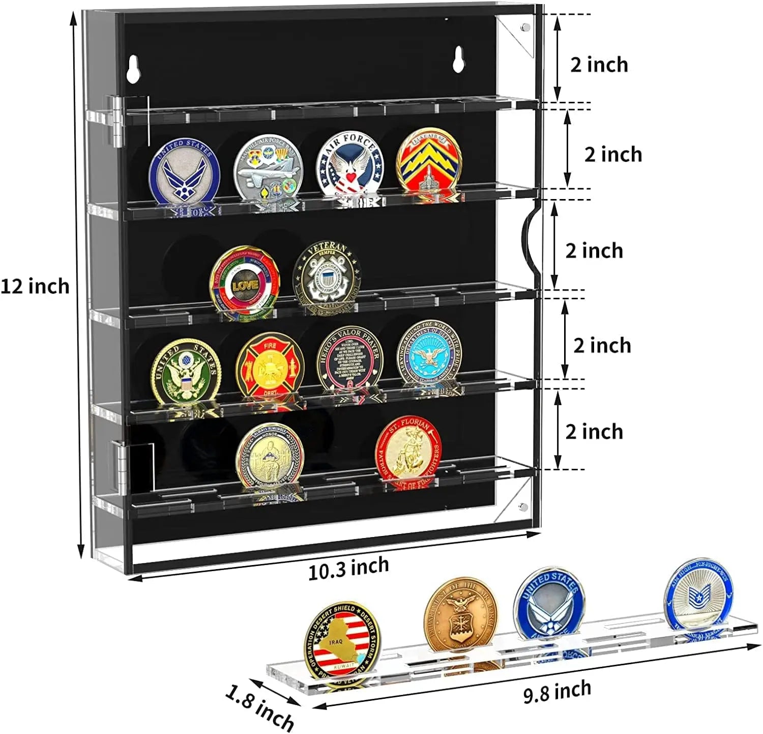 Coin Holder Display Case of 45 Slots