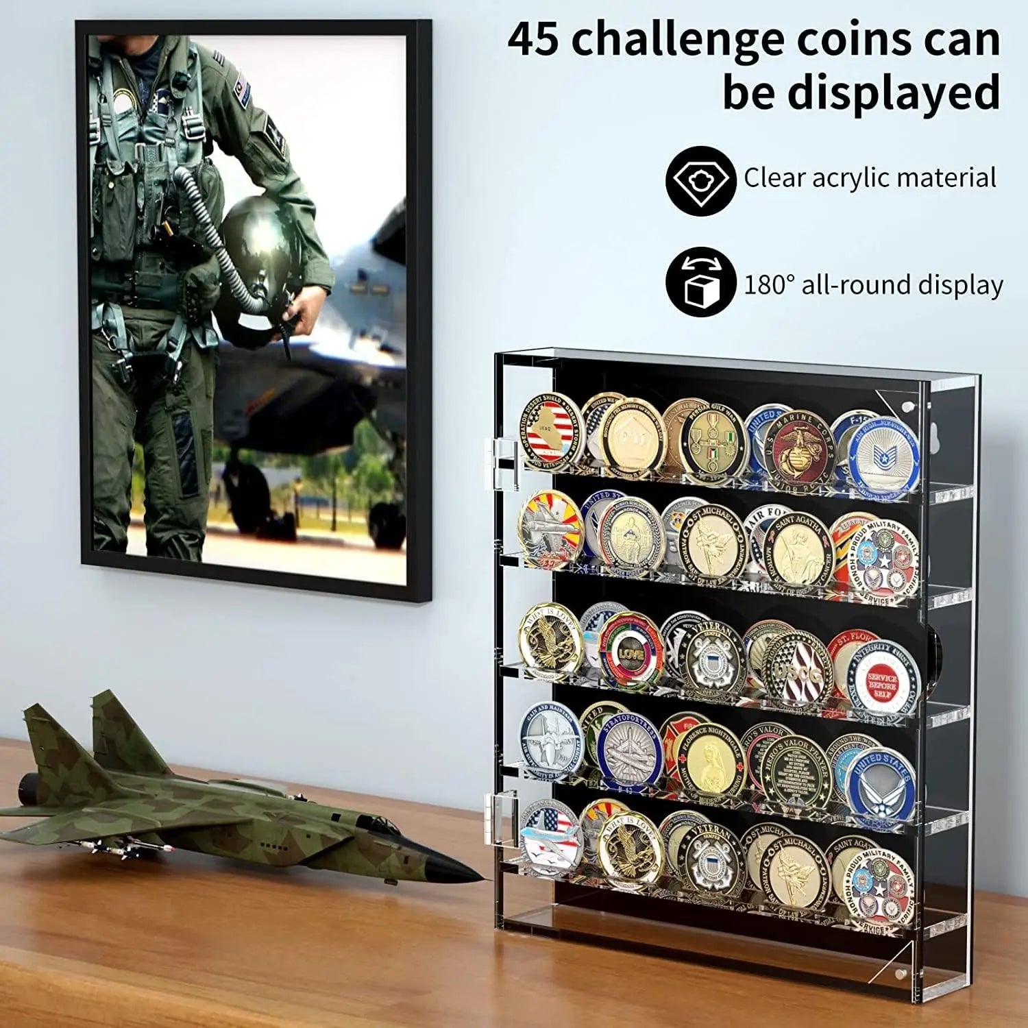 Coin Holder Display Case of 45 Slots