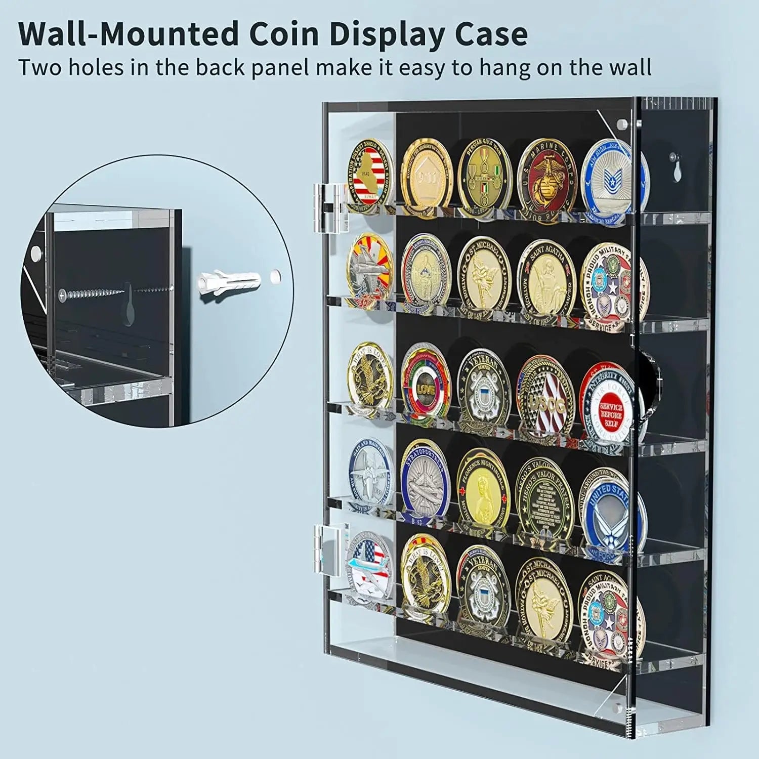 Coin Holder Display Case of 45 Slots